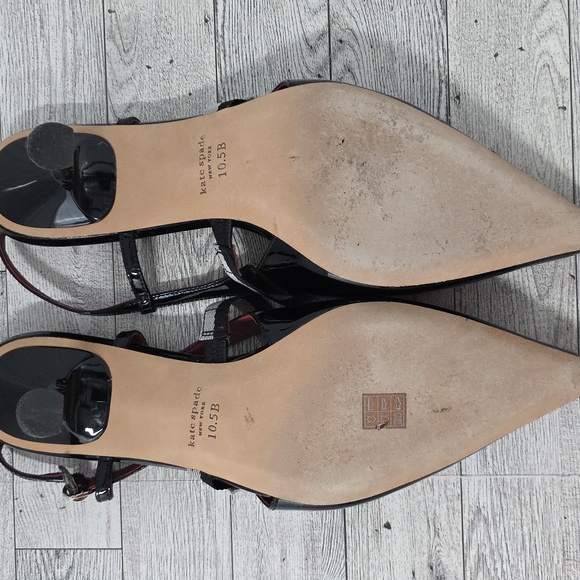 Kate Spade Black and Burgundy Heels - Picture 4 of 4